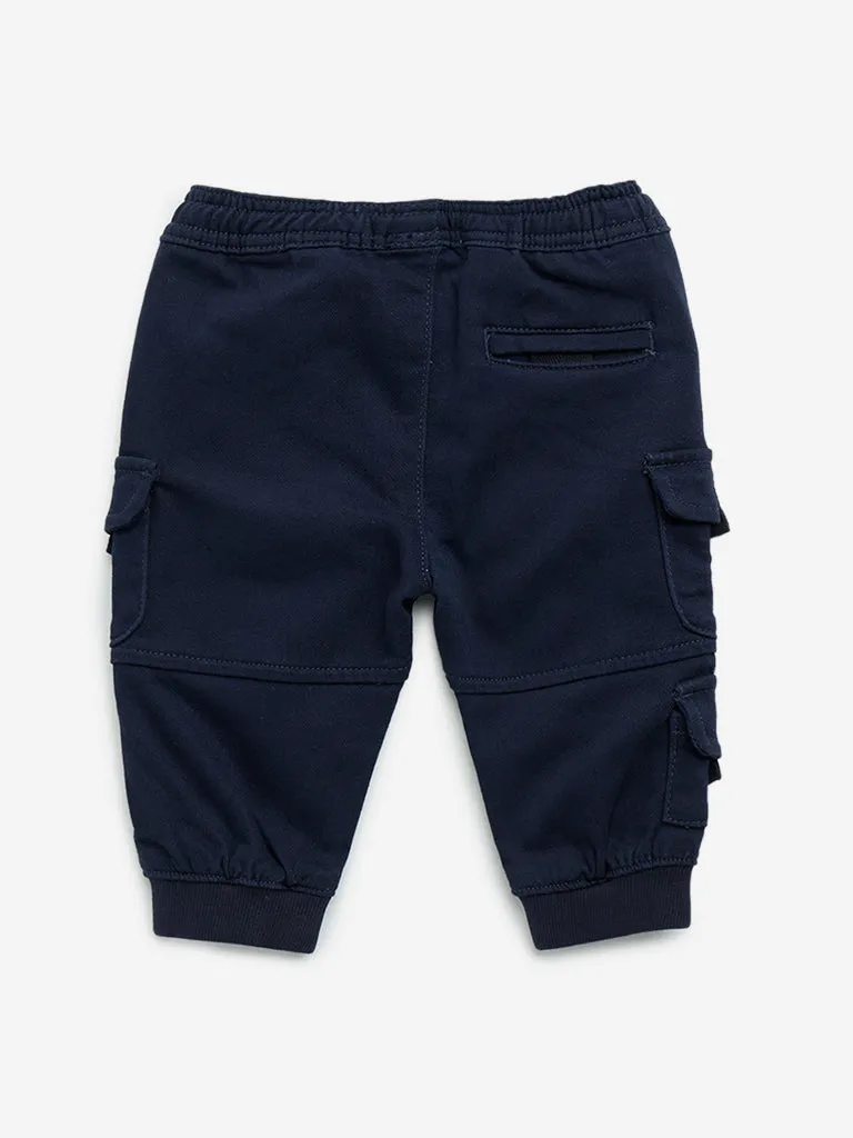 HOP Baby Navy Relaxed-Fit Mid-Rise Joggers