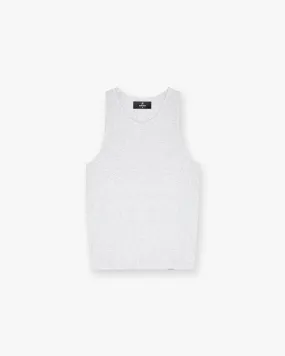 Initial Rib Vest - Ice Grey Marl