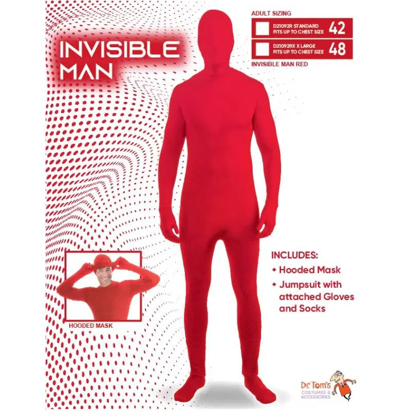 Invisible Man Red Costume - Dr Toms