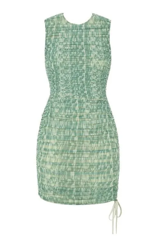 Isla Bodycon Wrap Mini Dress - Mint Green