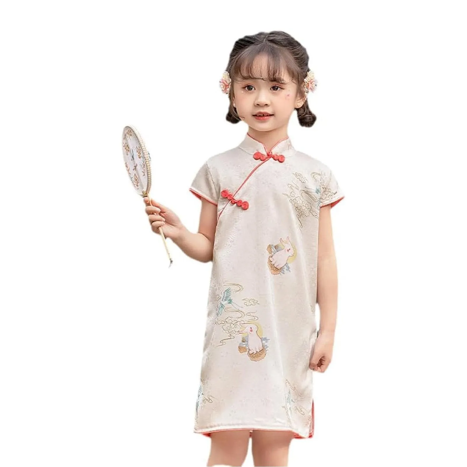 'Jade Rabbit' Girl's Chinese Qipao Dress