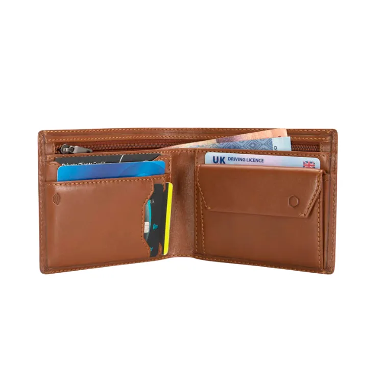 Jekyll & Hide Medium Bifold Wallet With Coin - Tan