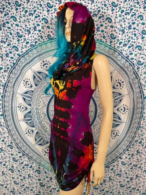 Large Hometown Tiedye REVERSE Huntress Dress #8~ One of a Kind