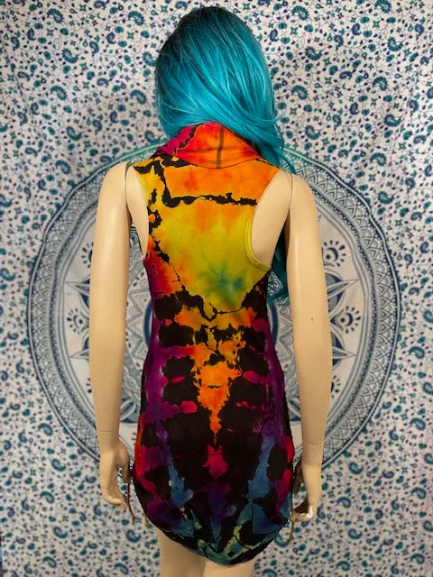 Large Hometown Tiedye REVERSE Huntress Dress #8~ One of a Kind