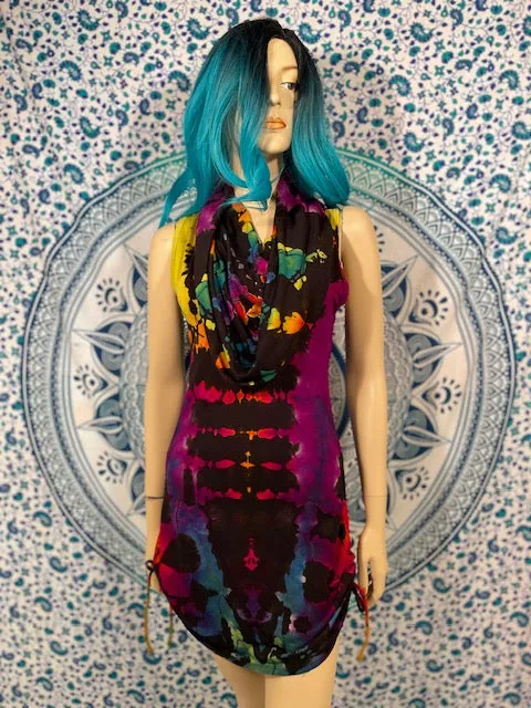 Large Hometown Tiedye REVERSE Huntress Dress #8~ One of a Kind