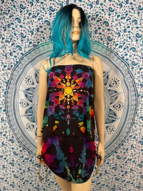 Large Hometown Tiedye REVERSE Huntress Dress #8~ One of a Kind