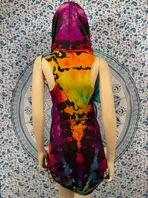 Large Hometown Tiedye REVERSE Huntress Dress #8~ One of a Kind