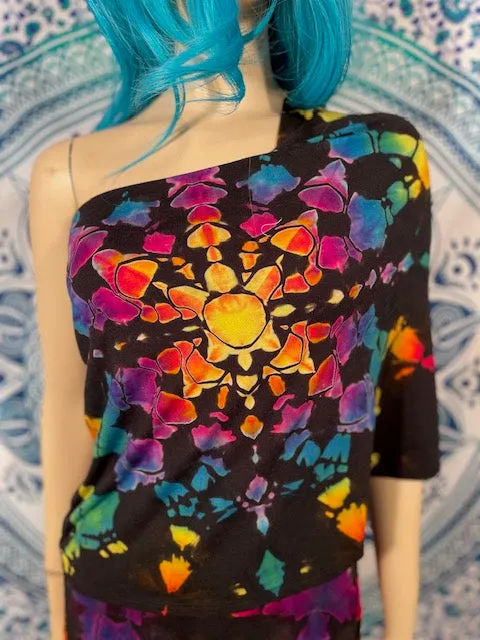 Large Hometown Tiedye REVERSE Huntress Dress #8~ One of a Kind