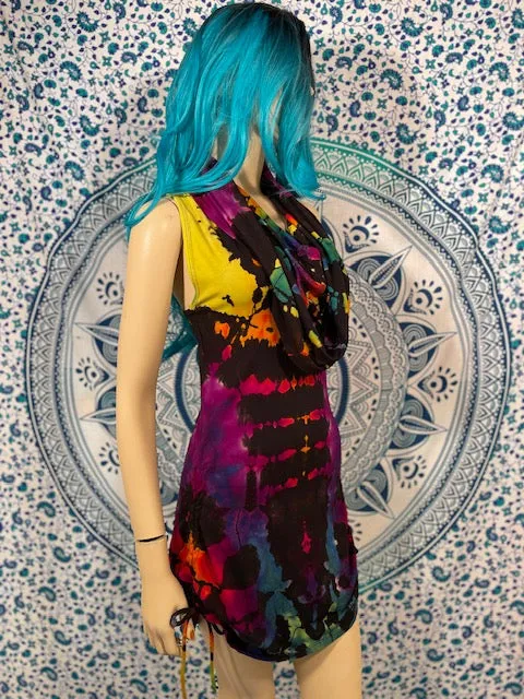 Large Hometown Tiedye REVERSE Huntress Dress #8~ One of a Kind