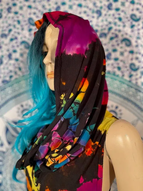 Large Hometown Tiedye REVERSE Huntress Dress #8~ One of a Kind