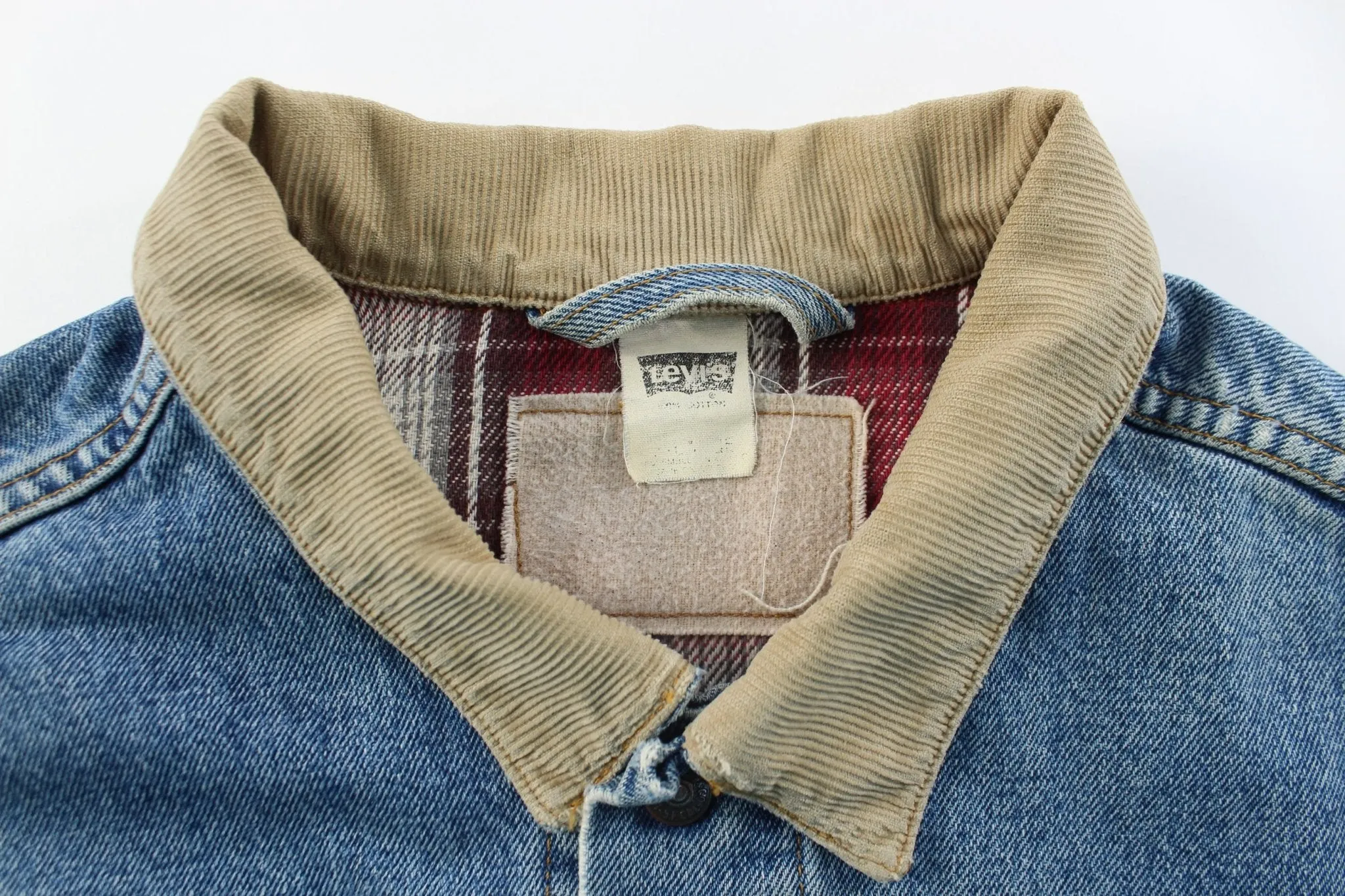 Levi's Plaid Lined Reversible Denim Vest