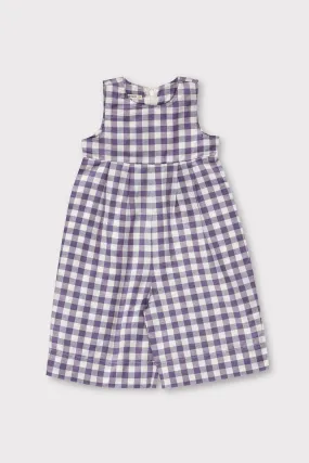 Lia Jumpsuit - Purple Gingham