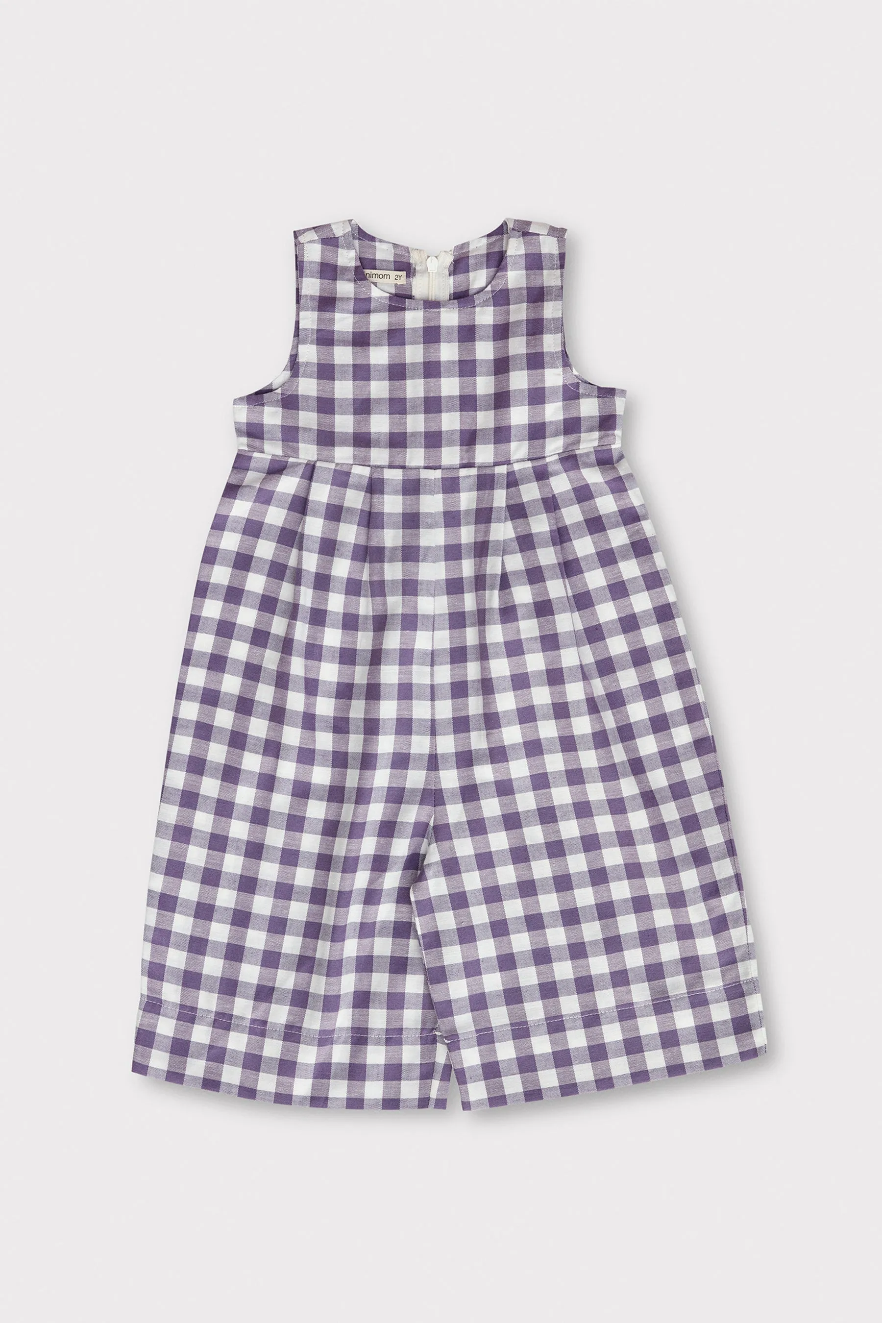 Lia Jumpsuit - Purple Gingham