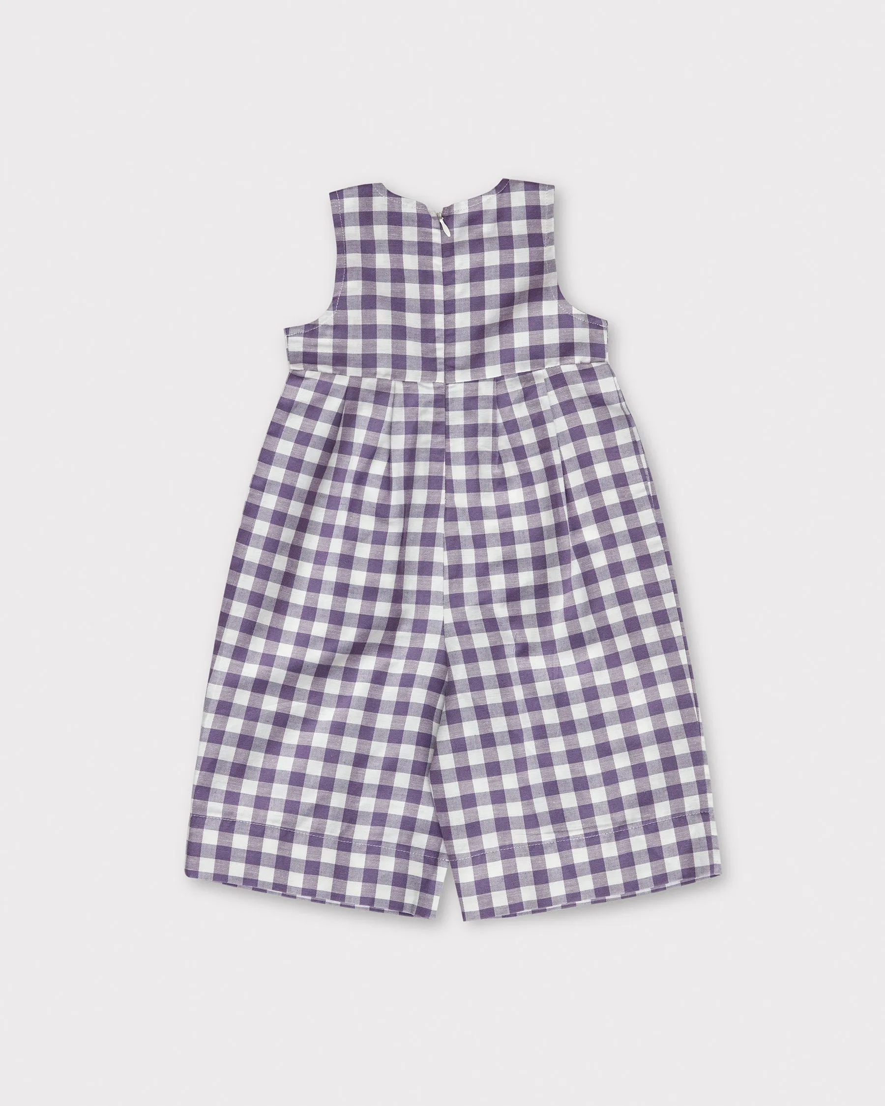 Lia Jumpsuit - Purple Gingham