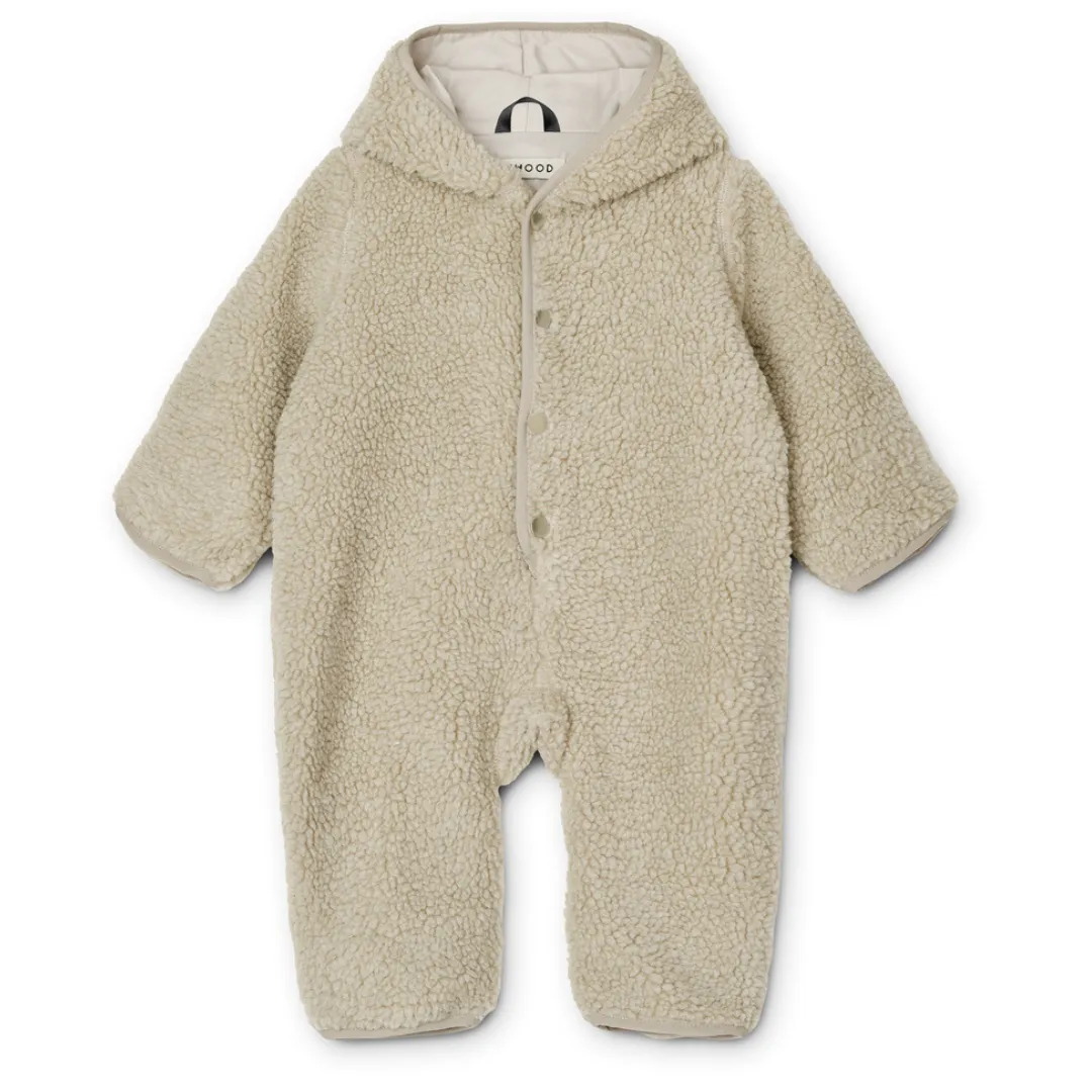 Liewood Fraser Baby Pile Jumpsuit | Fog