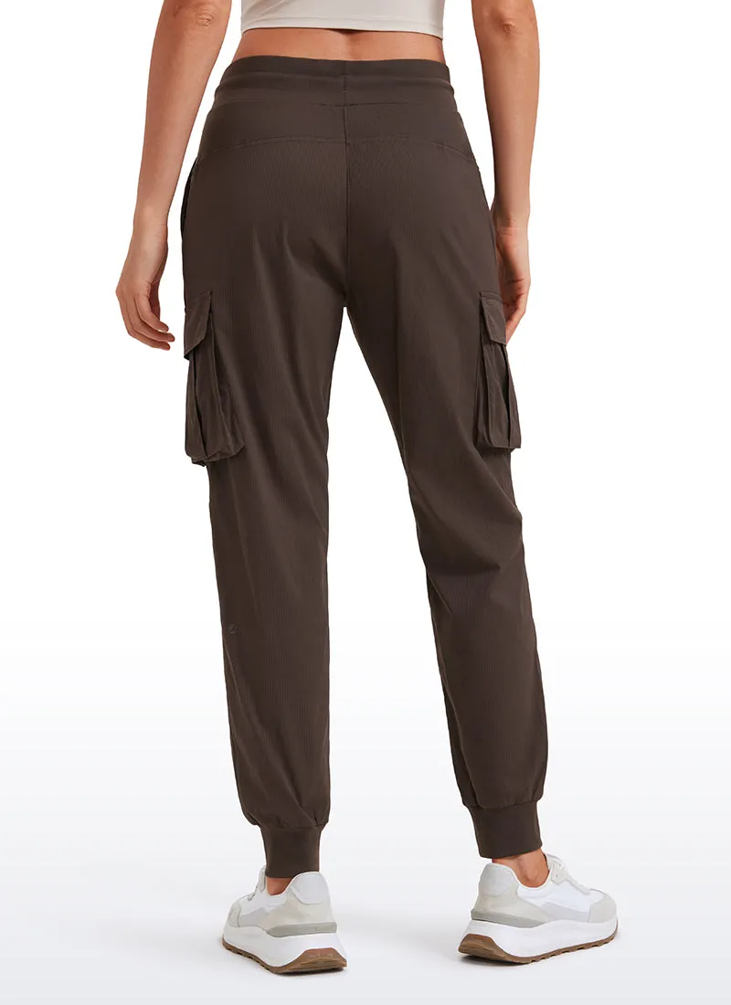 Lightweight Mid Rise Joggers with Pockets 28.5'' - Ruched