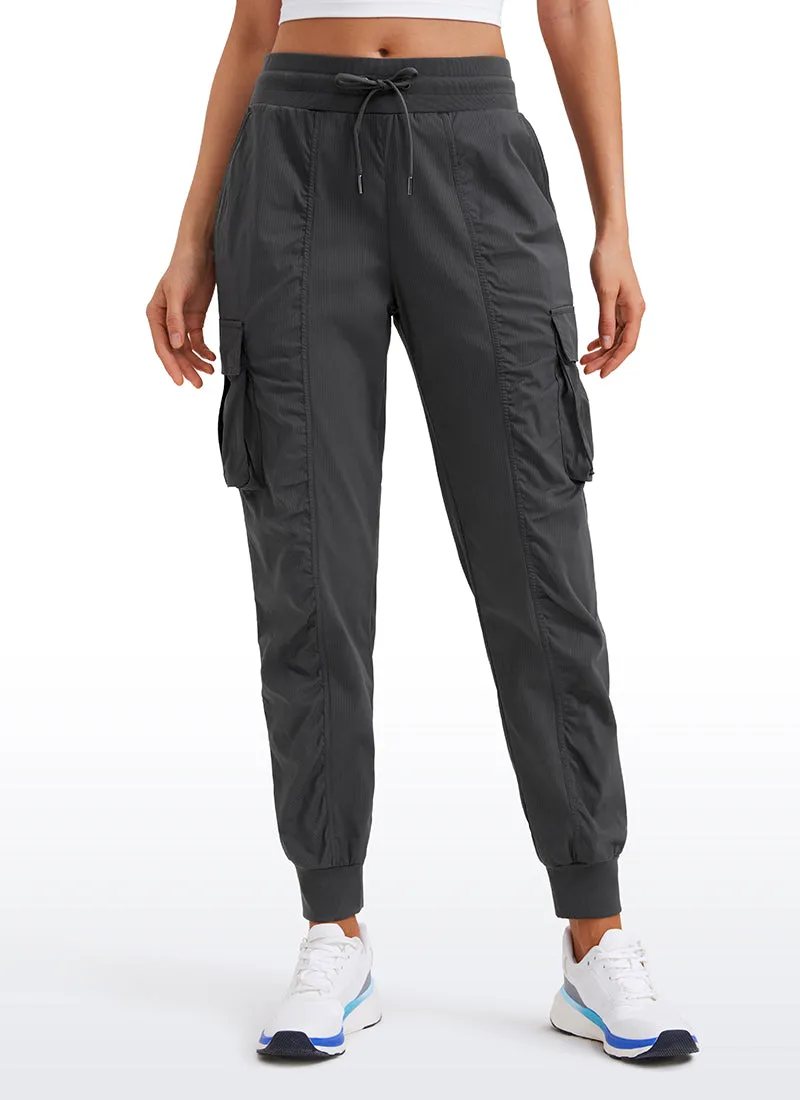 Lightweight Mid Rise Joggers with Pockets 28.5'' - Ruched