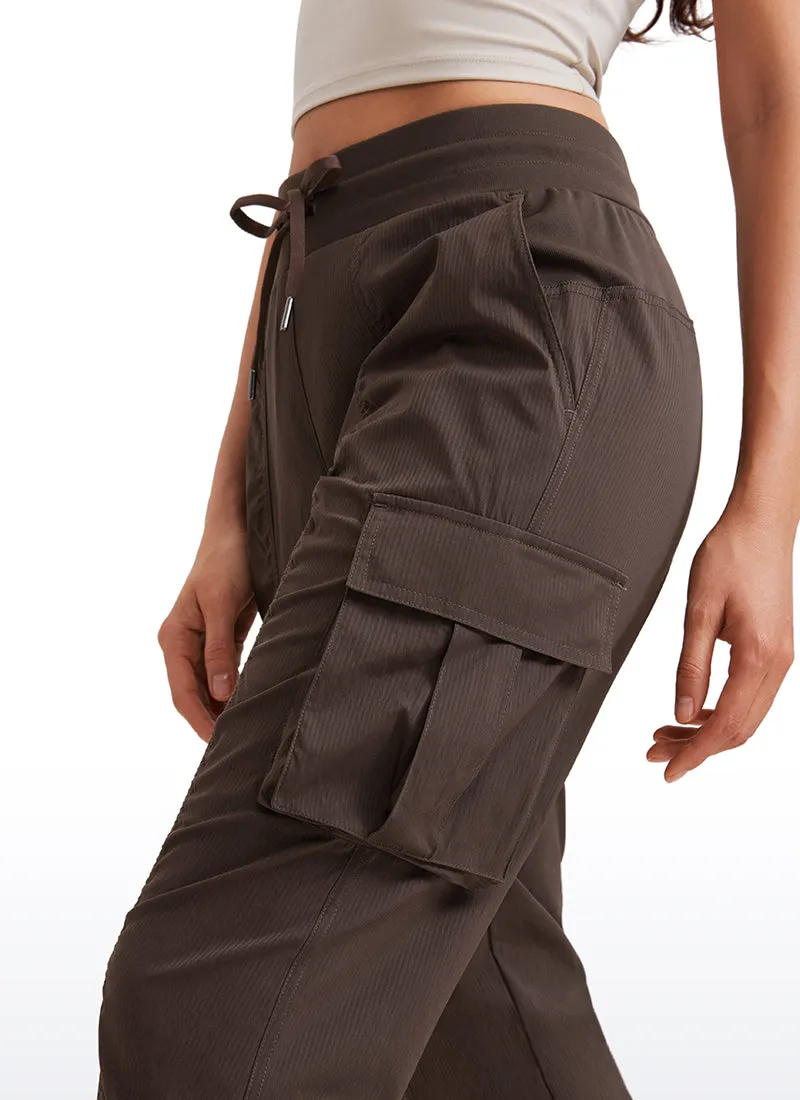 Lightweight Mid Rise Joggers with Pockets 28.5'' - Ruched