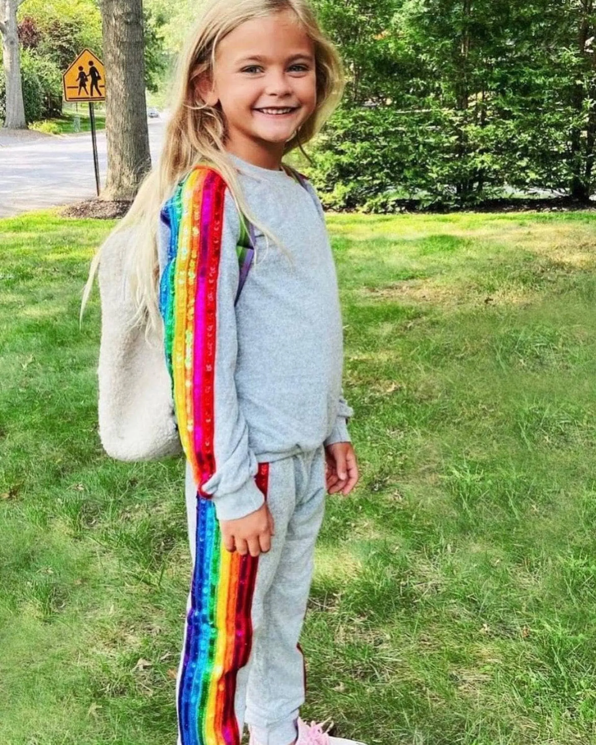 Lola   The Boys Sequin Rainbow Tracksuit Set