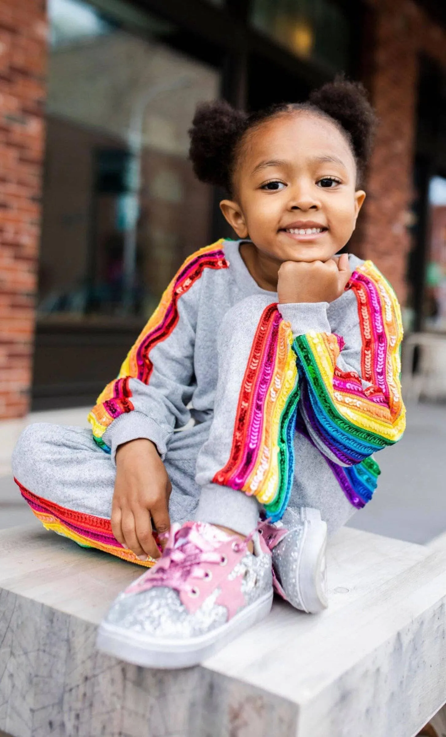 Lola   The Boys Sequin Rainbow Tracksuit Set