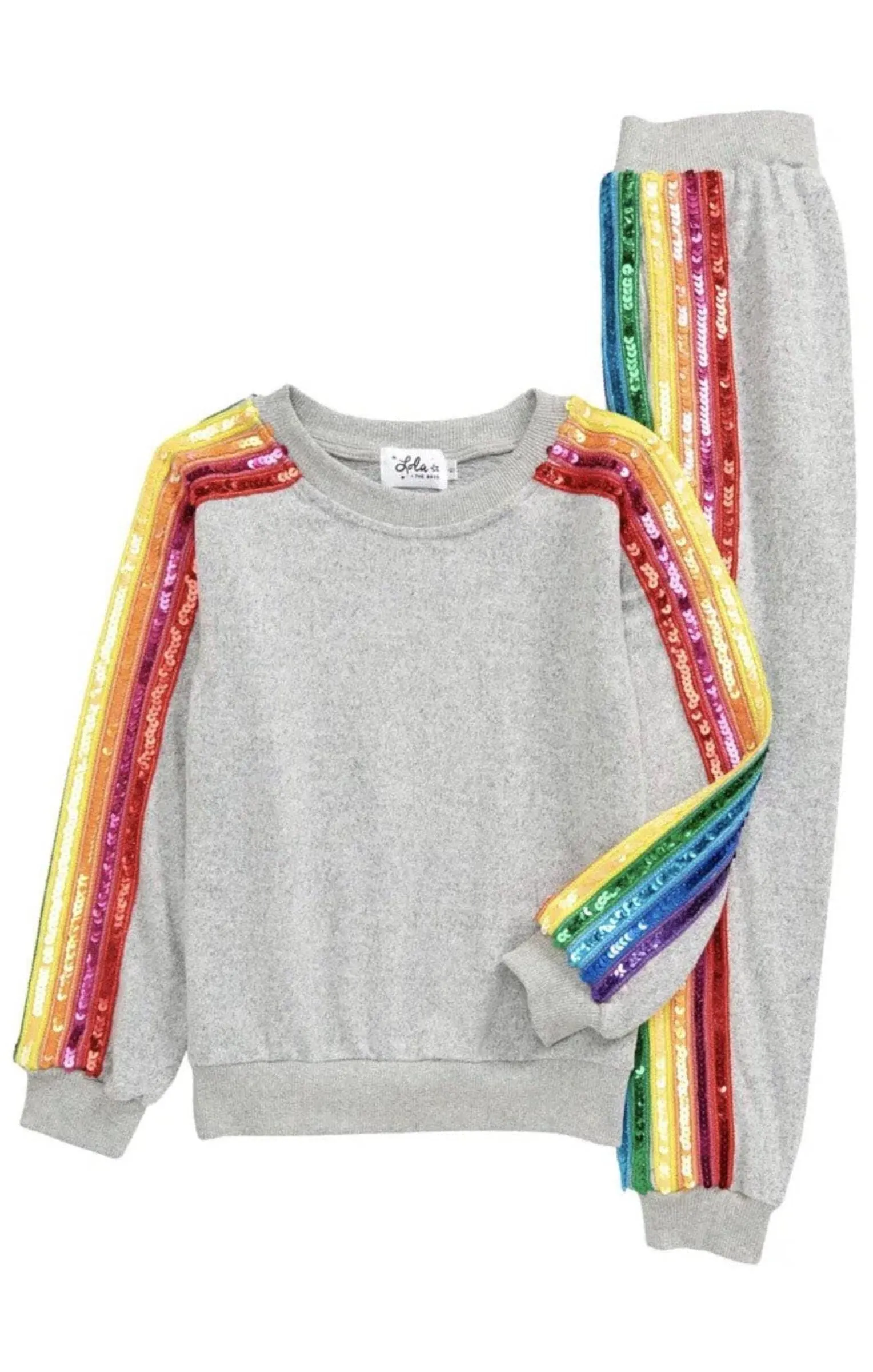 Lola   The Boys Sequin Rainbow Tracksuit Set