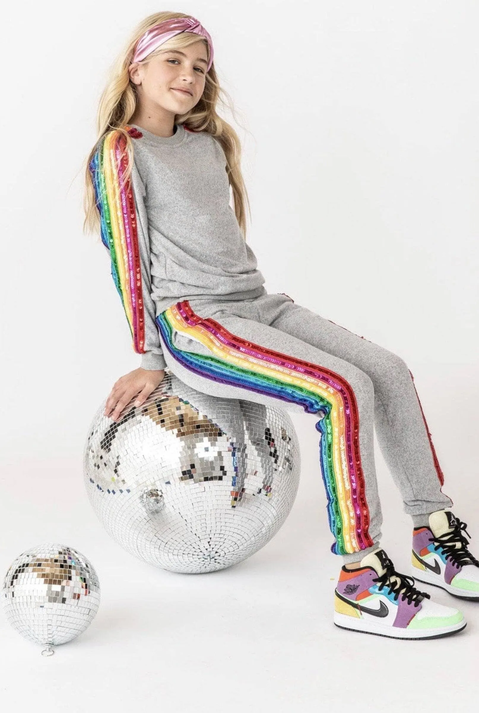 Lola   The Boys Sequin Rainbow Tracksuit Set