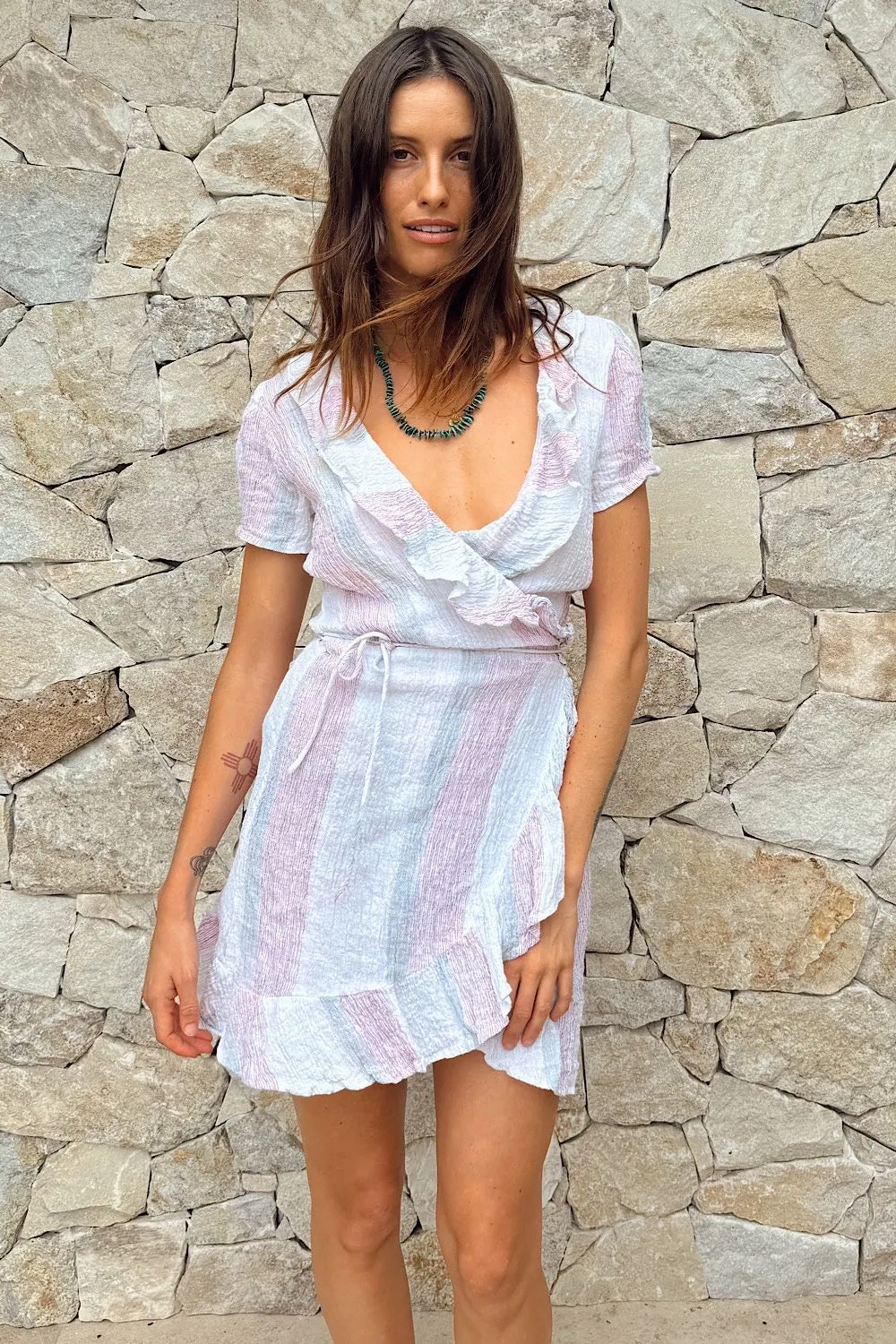 Love My Way Cotton Gauze Wrap Dress