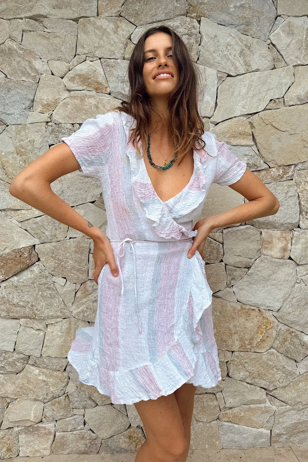 Love My Way Cotton Gauze Wrap Dress