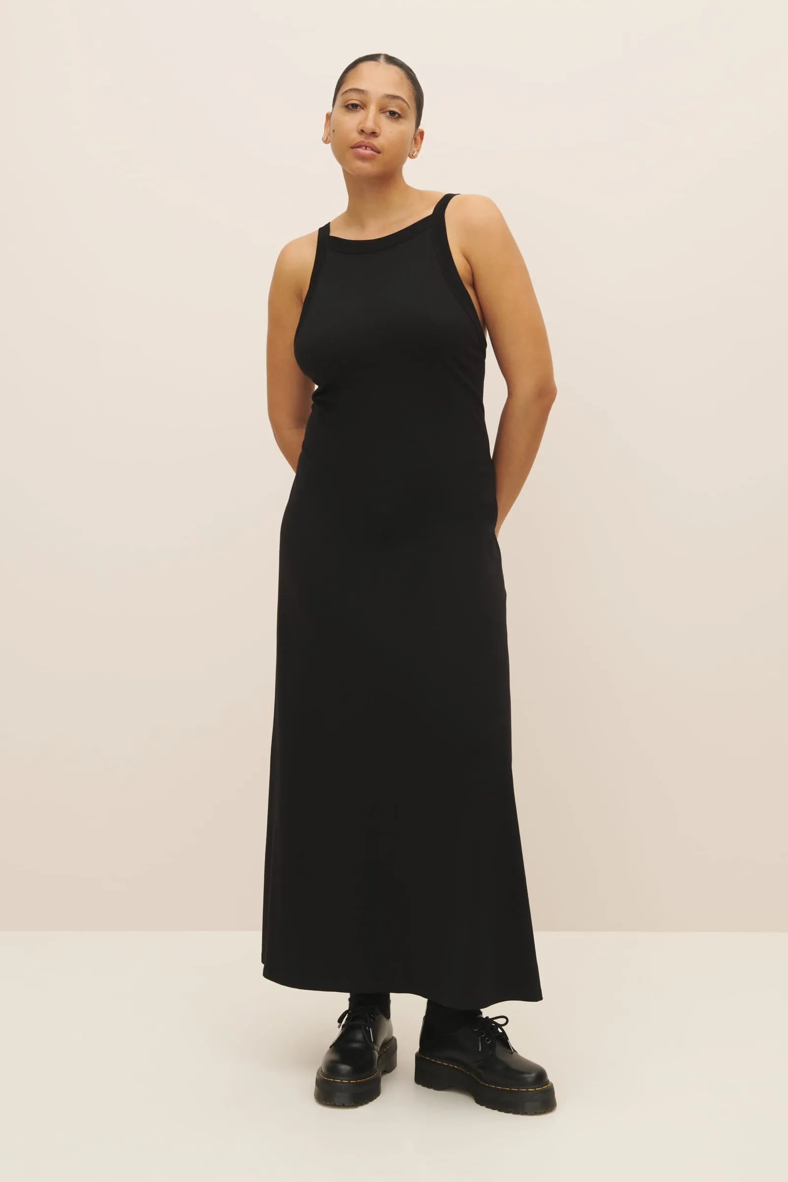 Low Back Dress - Black