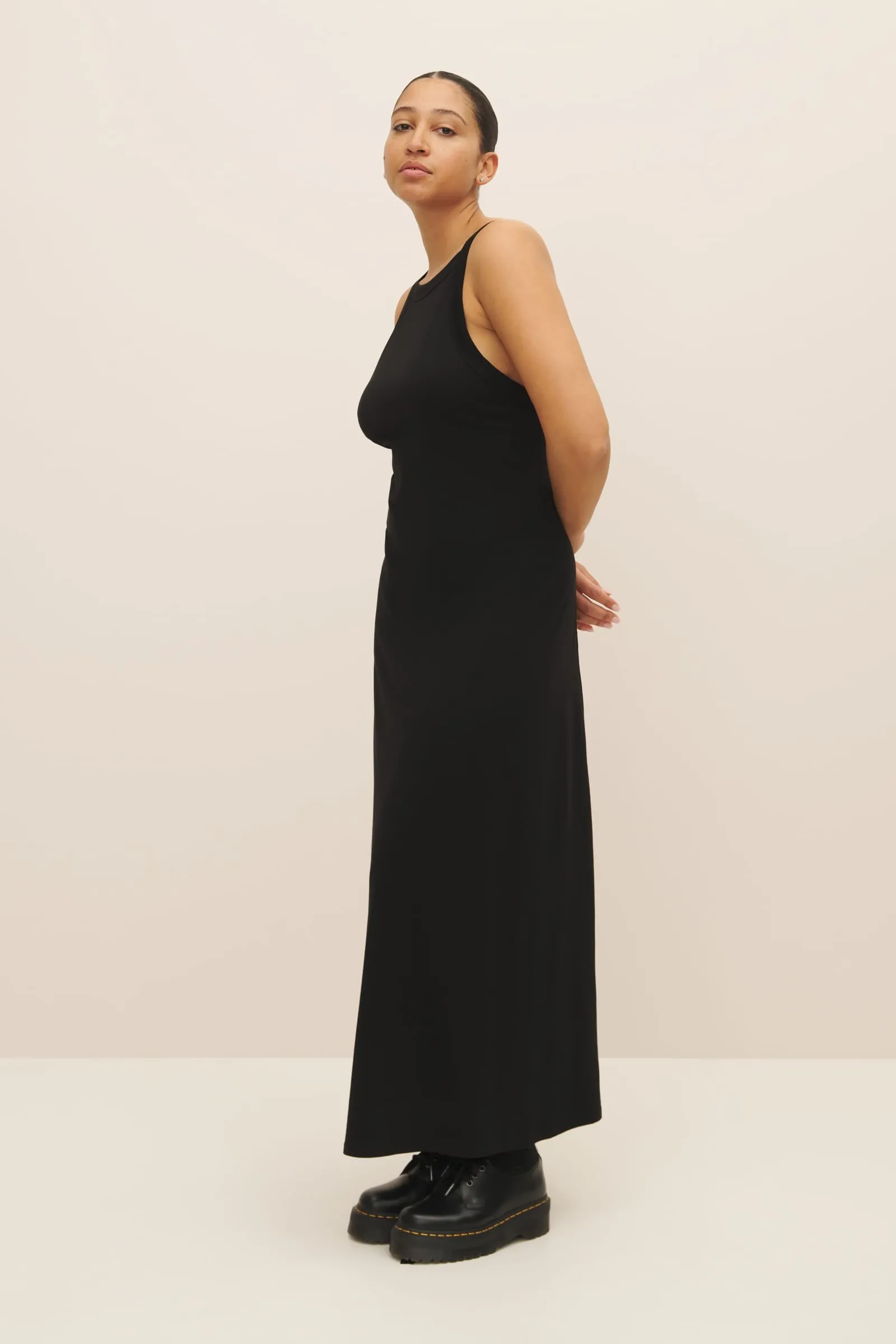 Low Back Dress - Black