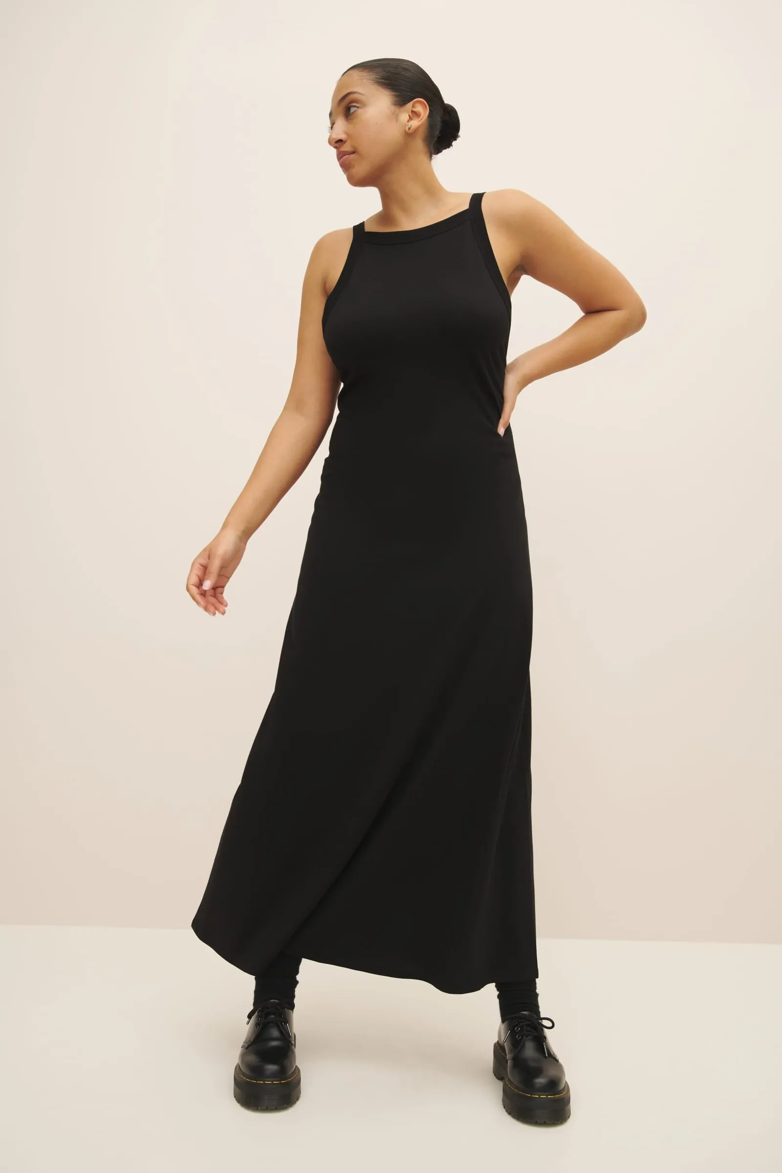 Low Back Dress - Black