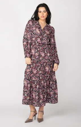 Ls Wrap Midi Dress