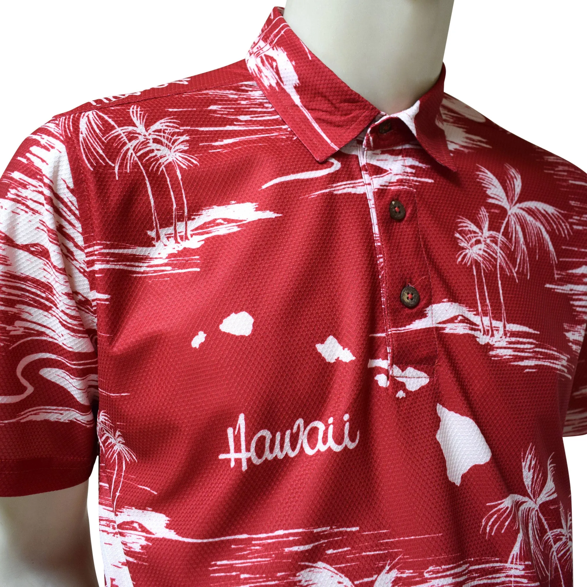 Map 4 Printed Polo Shirt - Hawaiian All Over Pattern Premium Lightweight Fast-Drying Casual Men Unisex shirt