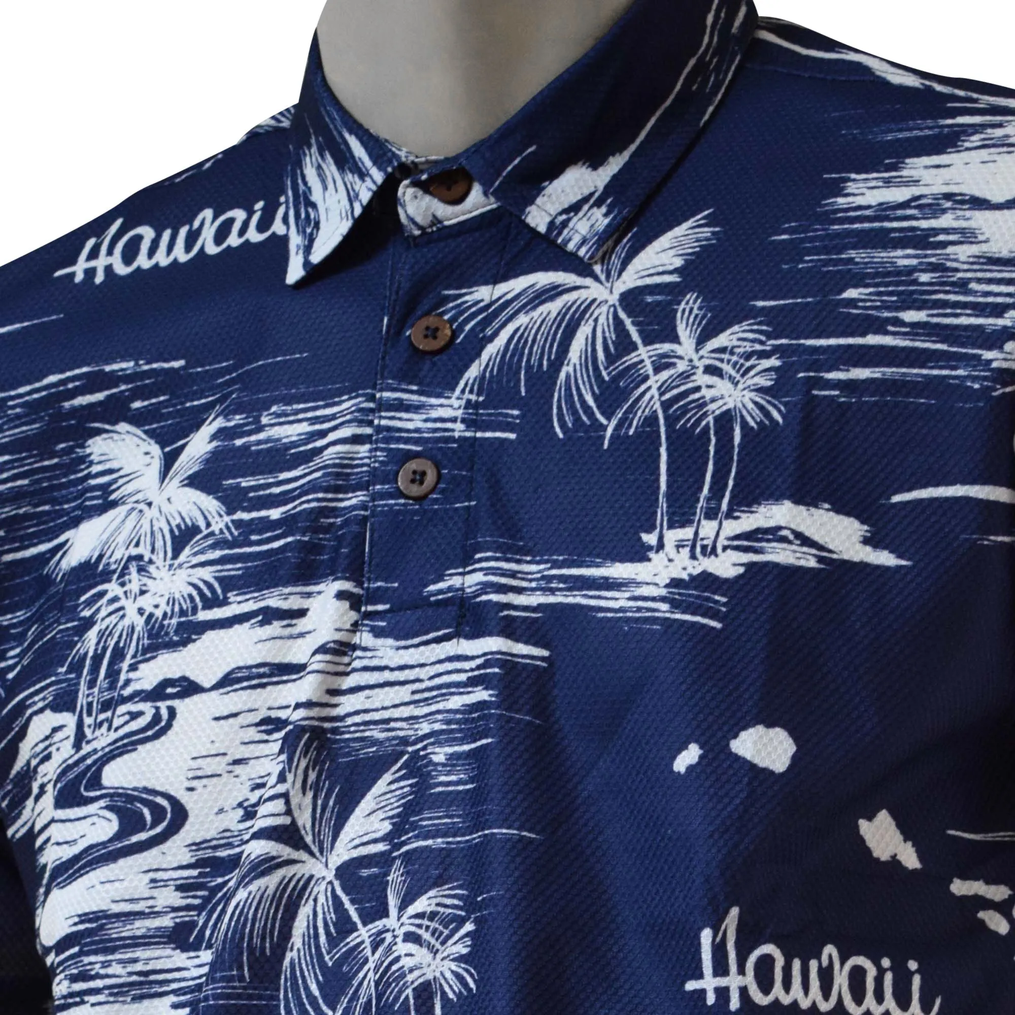 Map 4 Printed Polo Shirt - Hawaiian All Over Pattern Premium Lightweight Fast-Drying Casual Men Unisex shirt