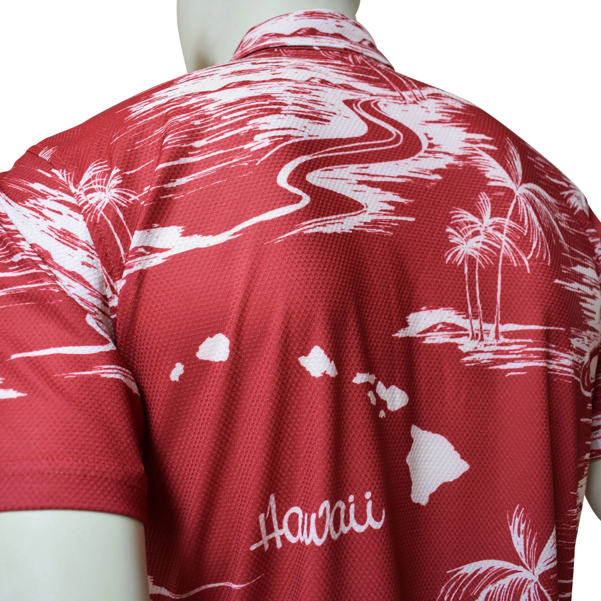 Map 4 Printed Polo Shirt - Hawaiian All Over Pattern Premium Lightweight Fast-Drying Casual Men Unisex shirt