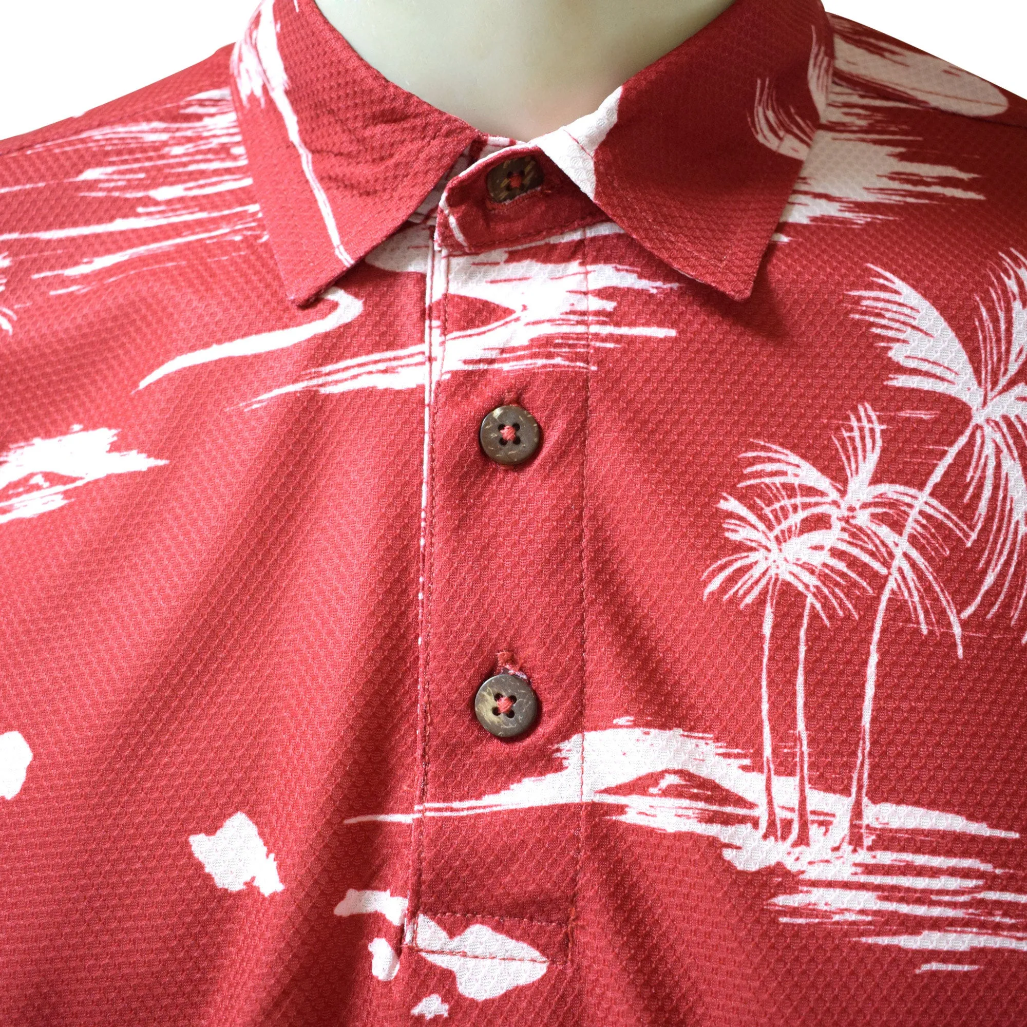 Map 4 Printed Polo Shirt - Hawaiian All Over Pattern Premium Lightweight Fast-Drying Casual Men Unisex shirt