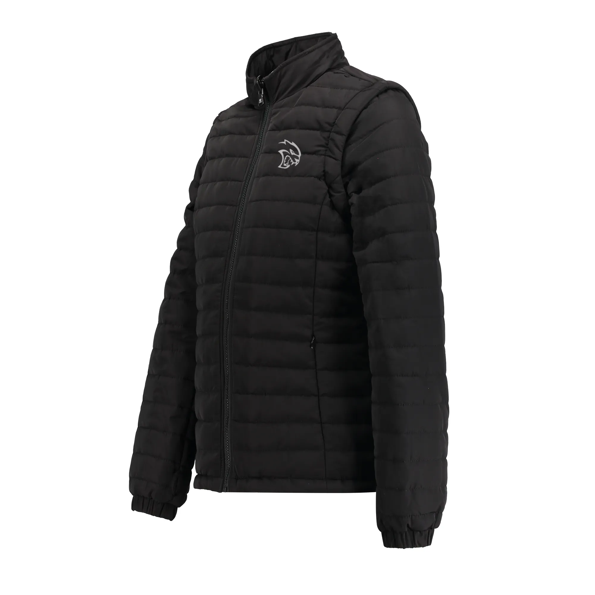 Marwin Sports Dodge Hellcat Women's Puffer Removable Arms - Black