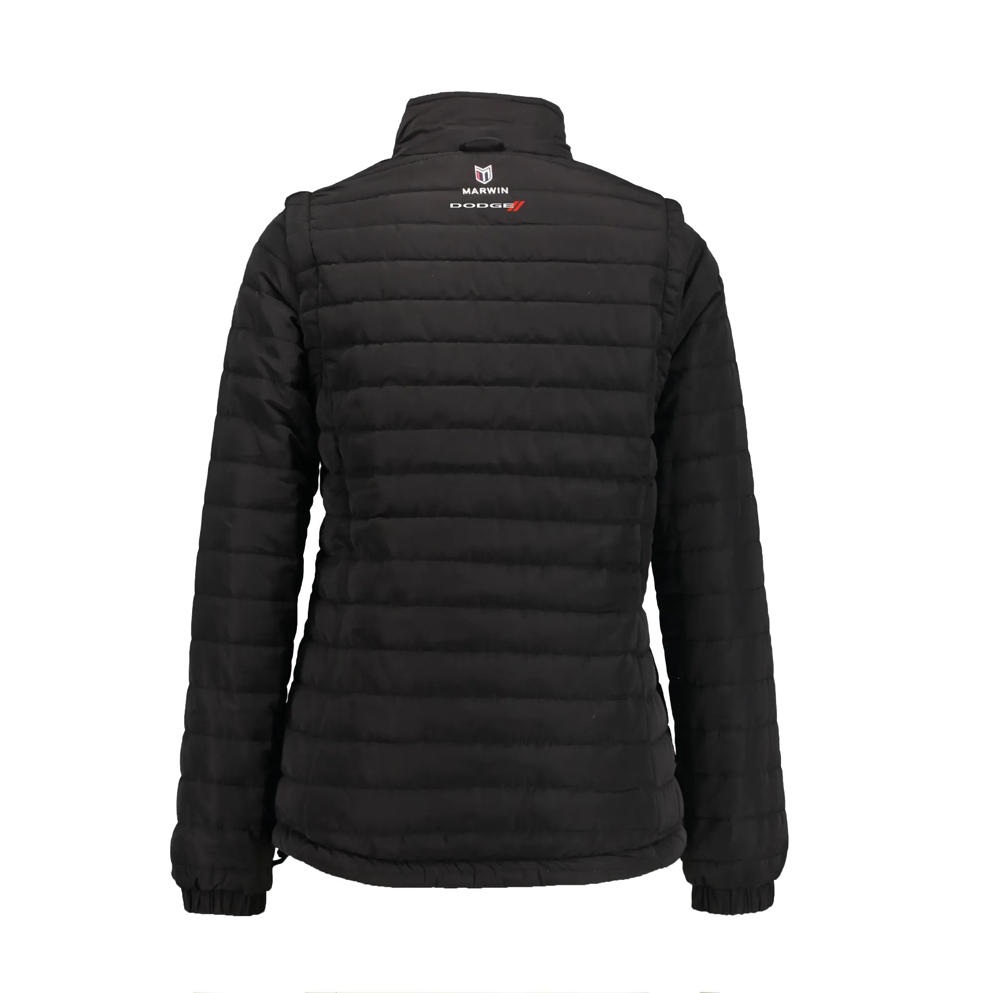 Marwin Sports Dodge Hellcat Women's Puffer Removable Arms - Black