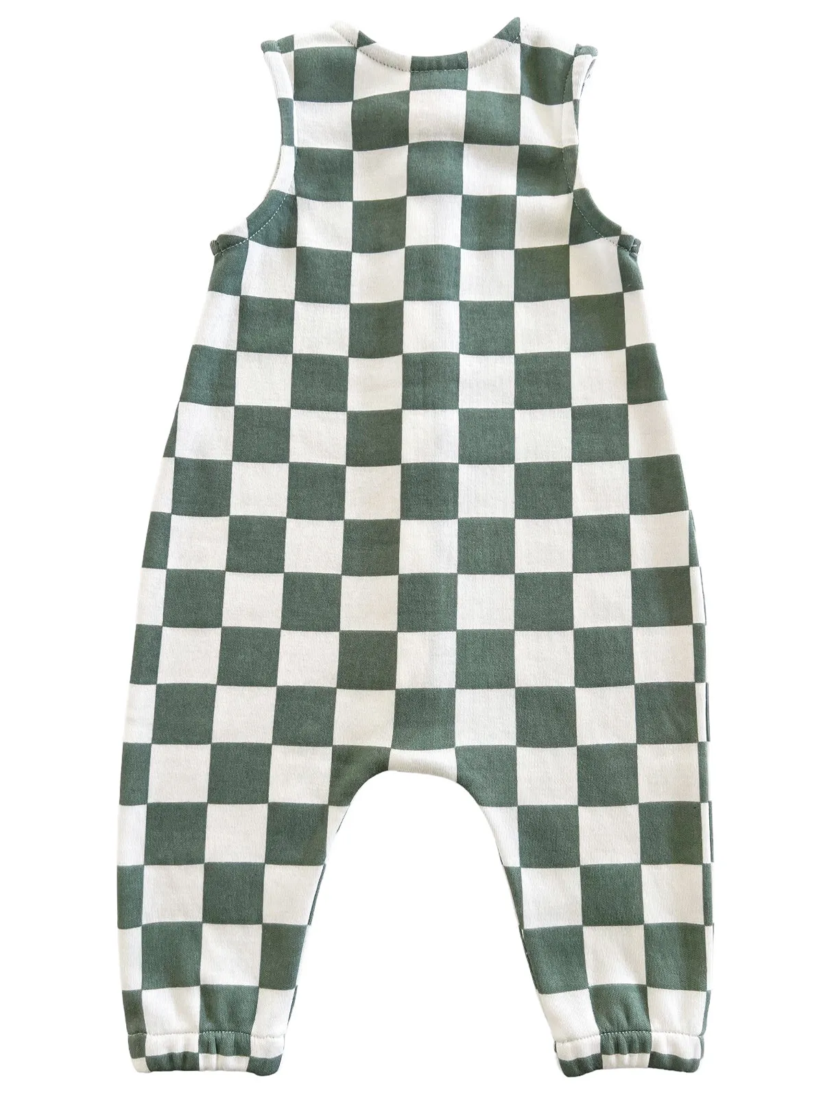 Matcha Milkshake Checkerboard / Organic Bay Jumpsuit