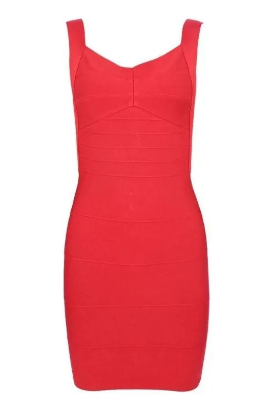 Maya Bandage Mini Dress - Lipstick Red