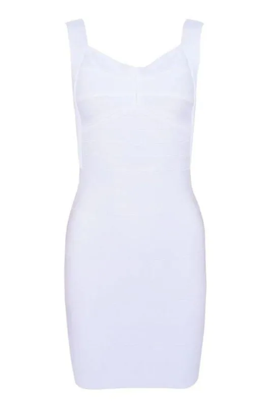 Maya Bandage Mini Dress - Pearl White