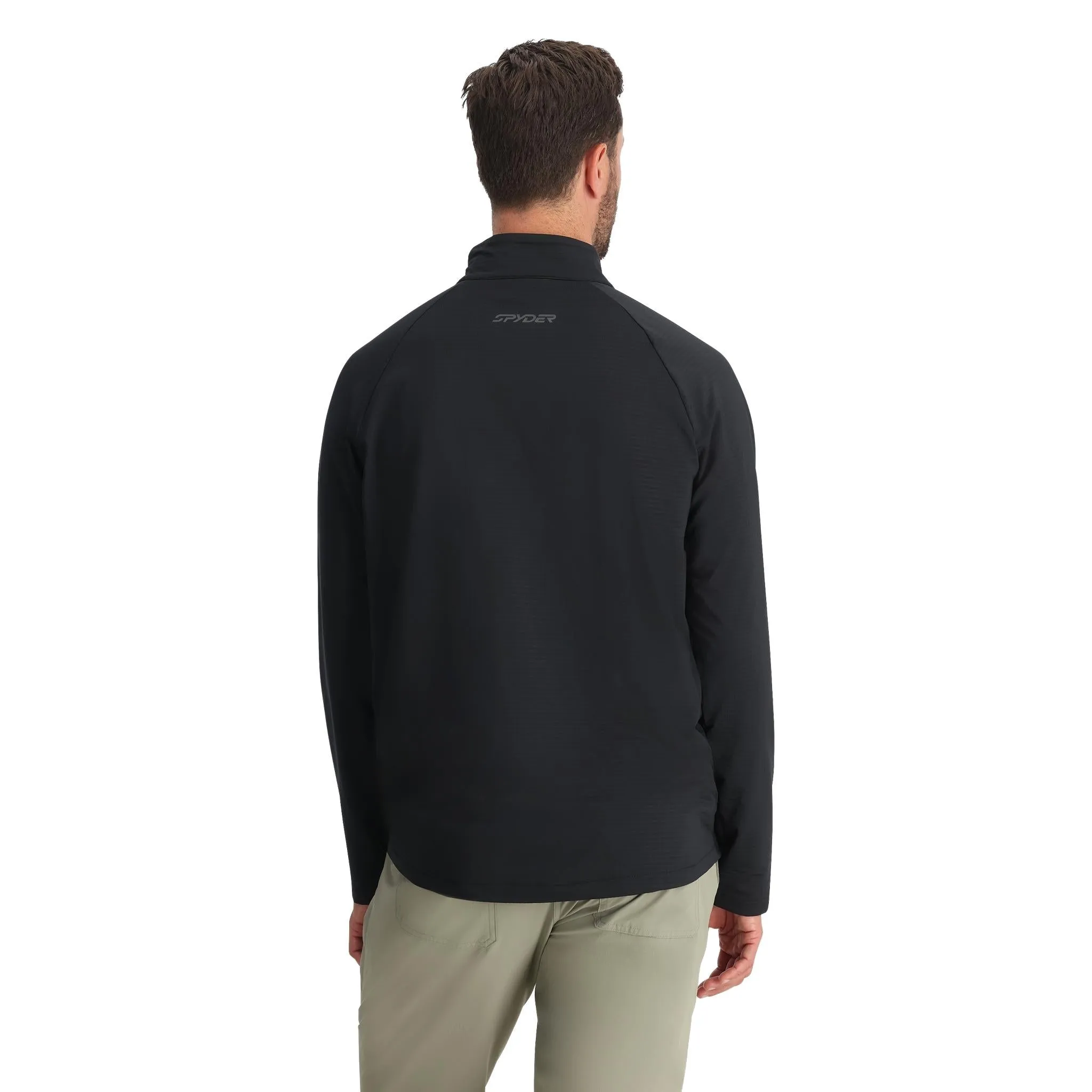 Mens Gridweb Fleece Half Zip - Black