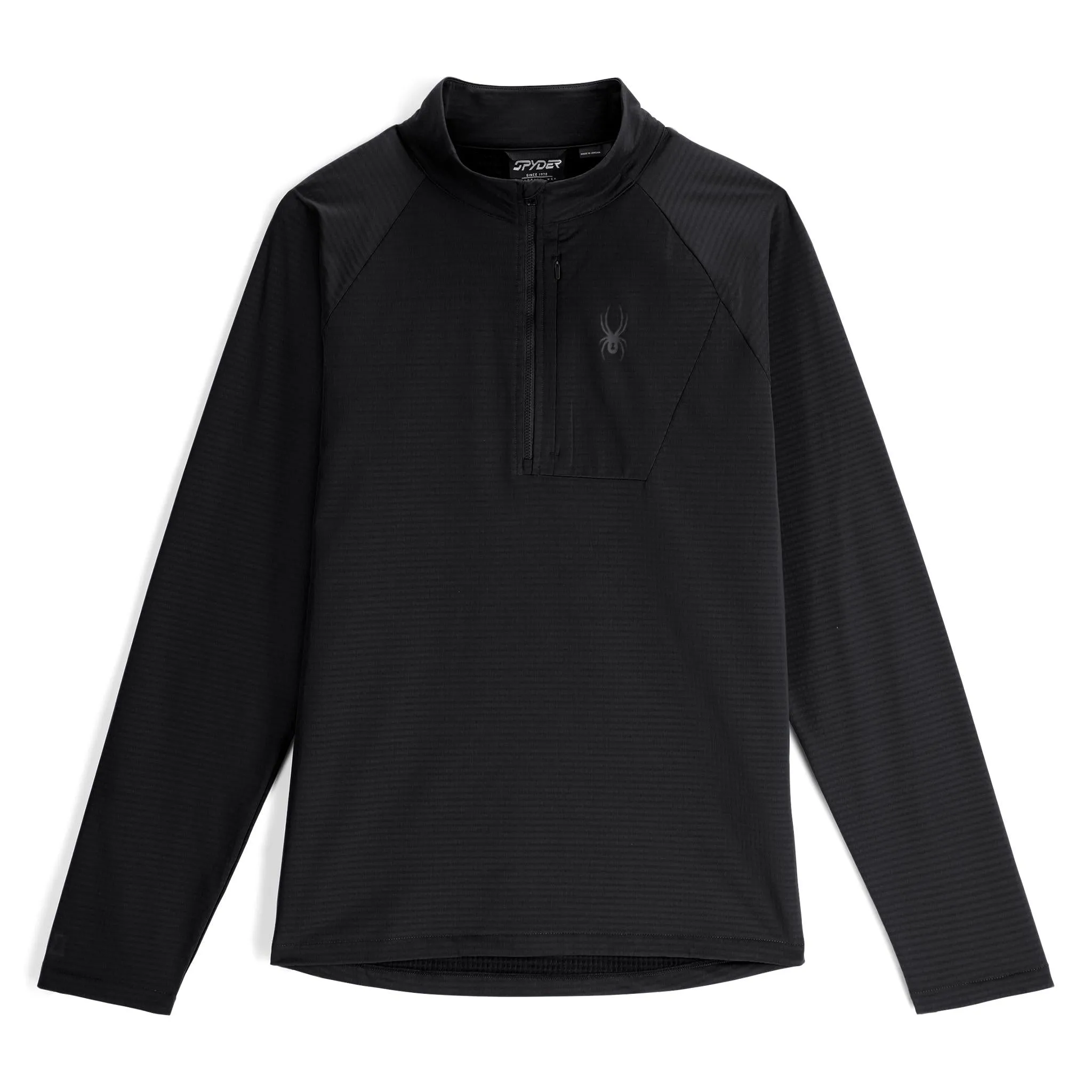 Mens Gridweb Fleece Half Zip - Black