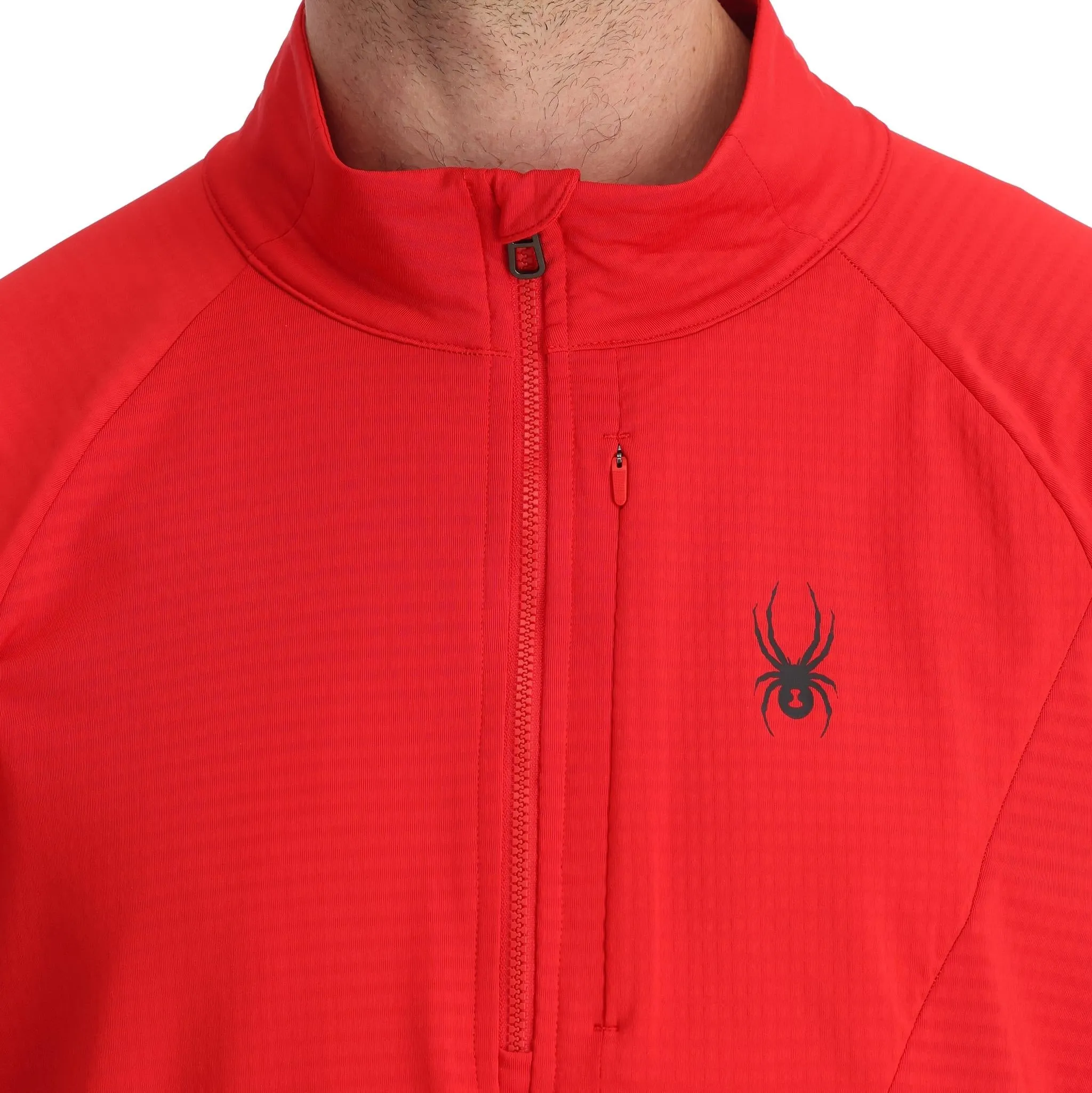 Mens Gridweb Half Zip - Spyder Red