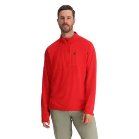 Mens Gridweb Half Zip - Spyder Red