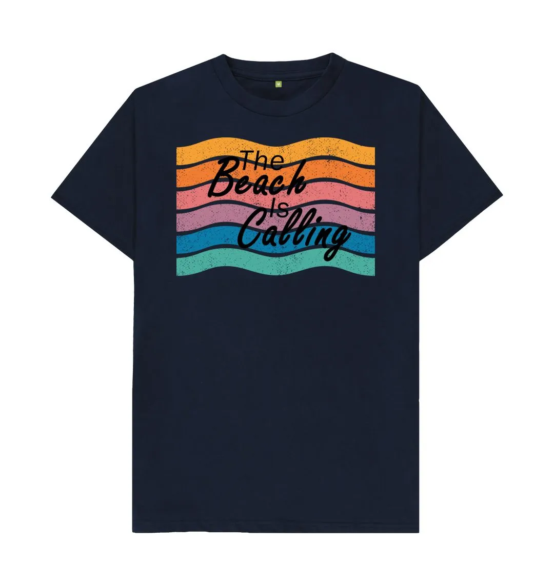 Men's The Beach Is Calling Organic Tee