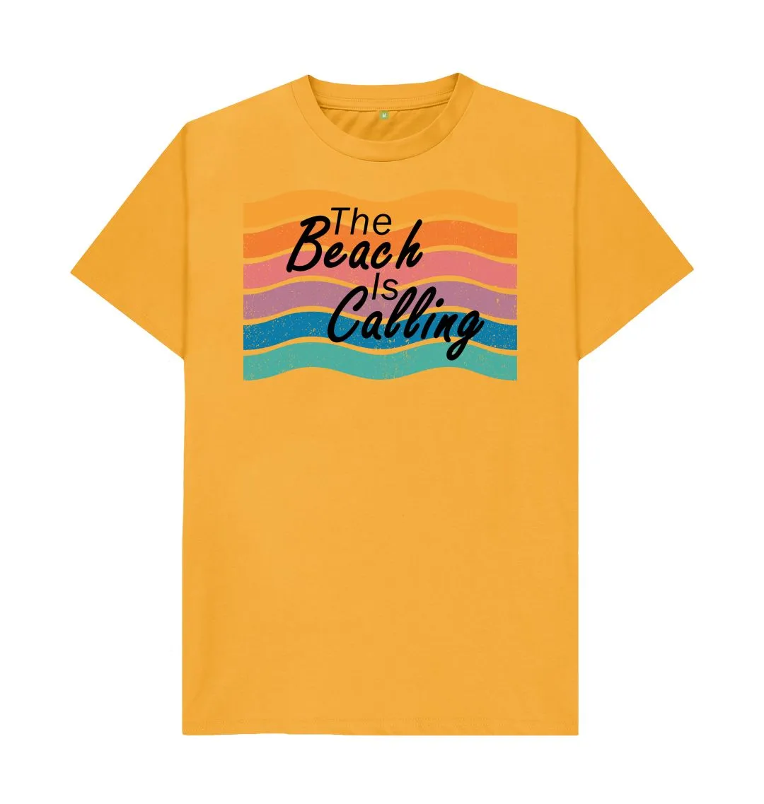 Men's The Beach Is Calling Organic Tee