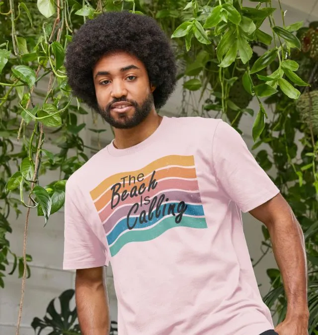 Men's The Beach Is Calling Organic Tee