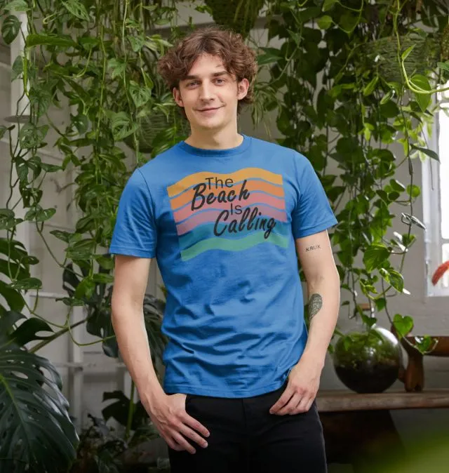 Men's The Beach Is Calling Organic Tee