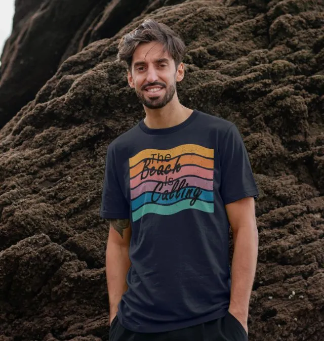 Men's The Beach Is Calling Organic Tee